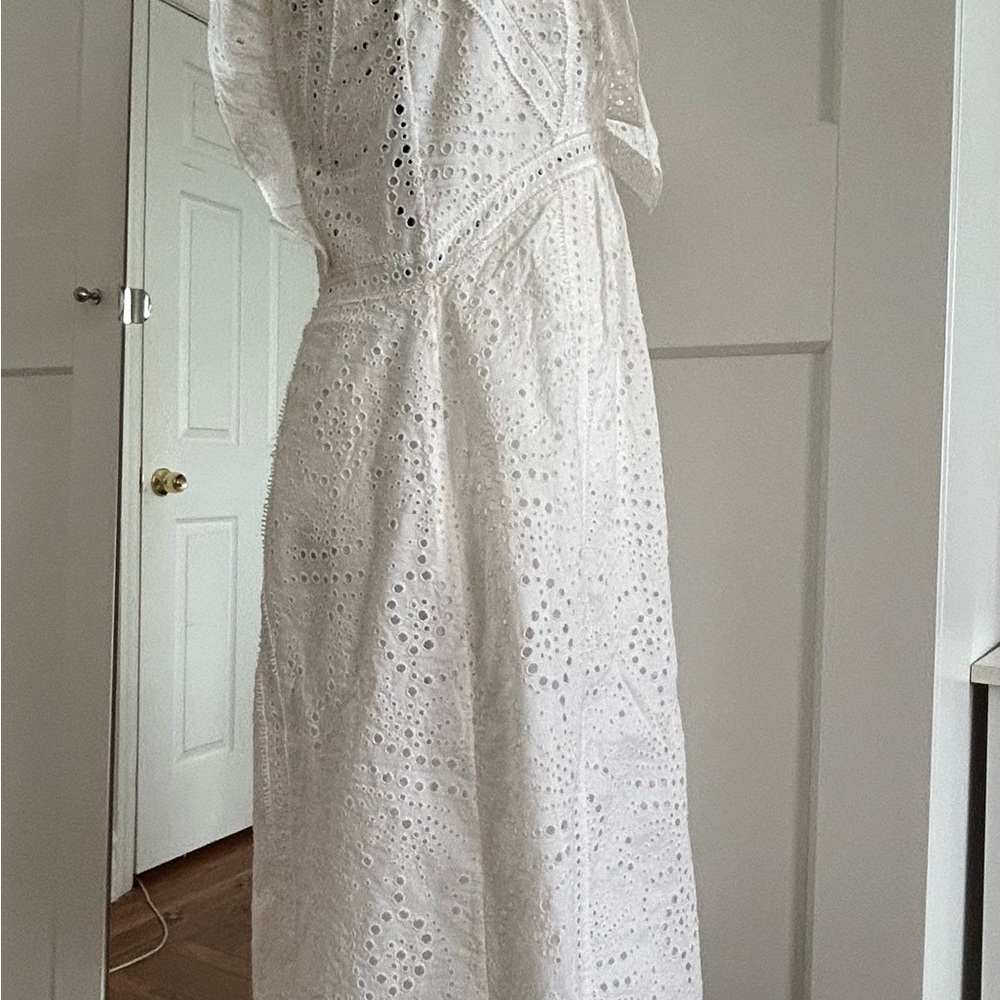 Burberry White Ruffled Dress - Picture 2 of 8